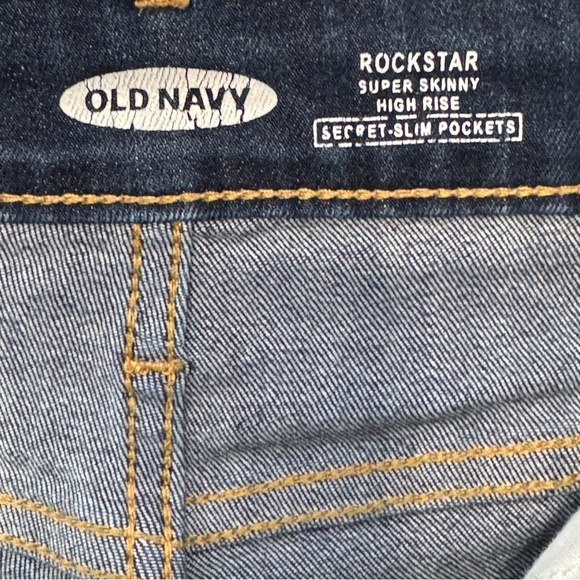Old Navy Rockstar Super Skinny Jeans Size 10 High Rise Stretch - Picture 4 of 6